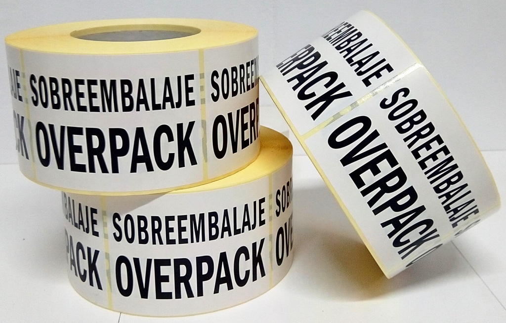 ETIQUETA SOBREEMBALAJE/OVERPACK - ROLLO 1.000 UDS
