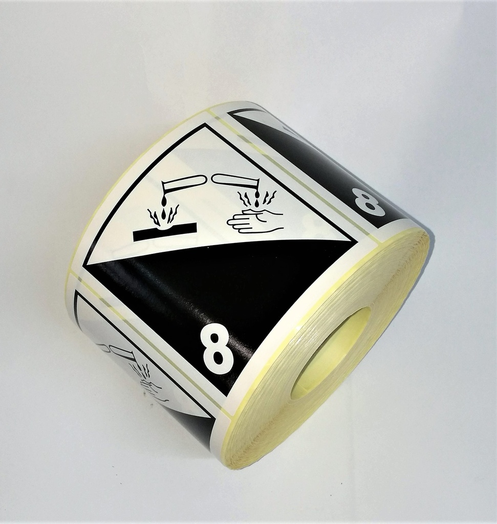 CLASE 8 MATERIAS CORROSIVAS 100x100mm  