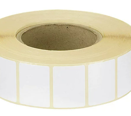 ETIQUETA BLANCA PERSONALIZADA UN____ 60X30 MM BOBINA