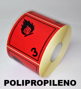 [ET016PP] CLASE 3 INFLAM. POLIPROPILENO 100X100 MM 