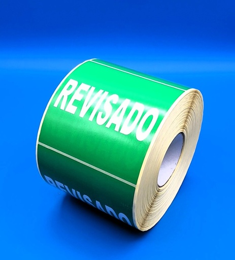 [REVISADO 100X100 MM] ETIQUETA "REVISADO" 100X100 MM BOBINA