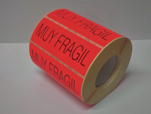 ETIQUETA FRAGIL MANEJAR CUIDADO - ROLLO 250 UDS