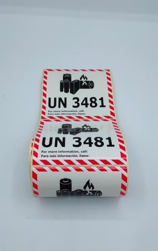 [BAT UN 3481 100X100] [ET023] BATERIA DE LITIO UN 3481 - 100X100 mm - BOBINA