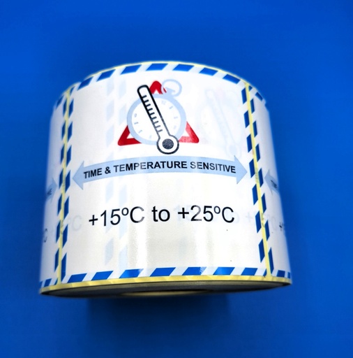 [TM002] ETIQUETA TIME & TEMPERATURE SENSITIVE BOBINA - Rango : + 15 ºC + 25 ºC