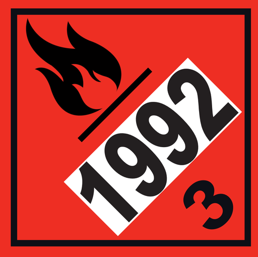 [250X250 CLASE 3 1992] CLASE 3 LIQUIDOS INFLAMABLES TEXTO 1992 -  250x250mm - Bobina